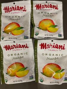 lot 166 image: FL 5 - Mariani Organic Mango 4 oz Bags - Pack of 4
