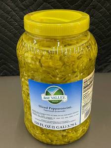 lot 215 image: Bay Valley Sliced Pepperoncini 1 Gallon (128 fl oz)