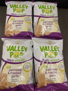 lot 272 image: TN - Valley Pop Parmesan & Roasted Garlic Popcorn - Cheesy Infusions 4-Pack 6 oz