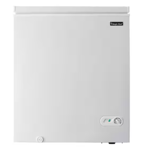 lot 21 image: Magic Chef 5.0 cu. ft. Chest Freezer in White (Minor Transit Damage, See Photos)