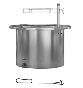 lot 409 image: Outsunny 2-in-1 Smokeless Firepit, Stainless Steel Bonfire Stove with Poker and Ash Tray for Backyard, Patio, Picnic, Silver