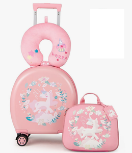 lot 103 image: Costway Travel Suitcases Hard with 4 Wheels Set