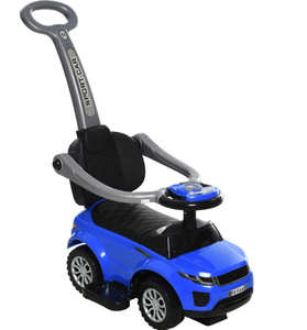 lot 422 image: Aosom 2 In 1 Push Cars for Toddlers Kid Ride on Push Car Stroller Sliding Car with Horn Music Light Function Secure Bar Ride on Toy for Boy Girl 1-3 Years Old Blue