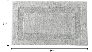 lot 425 image: Tommy Bahama - Rug, Super Soft Yarn-Dyed Cotton Bath Rug, Highly Absorbent & Machine Washable Bath Mat (Long Branch Pelican Grey, 21 x 34)