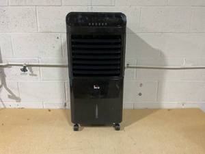 lot 162 image: HOMCOM 3-In-1 Ice Cooling Fan, Mobile Evaporative Air Cooler with Remote, Timer, Oscillating for Home Office, Bedroom, Black