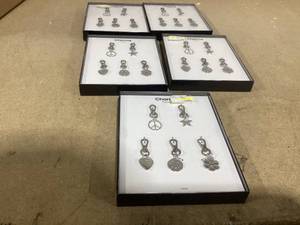 lot 431 image: LOT OF 5 Hello Lux Icons silver Phone Charms For Wristlets and Crossbodies