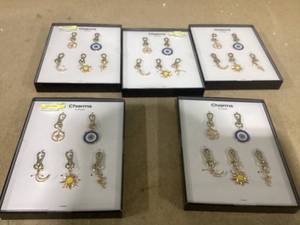 lot 433 image: LOT OF 5 Hello Lux  Astrology Phone Charms For Wristlets and Crossbodies