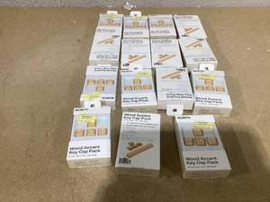 lot 435 image: LOT OF 15 North Key Pack Wood Grain Flexible Computer Keyboard