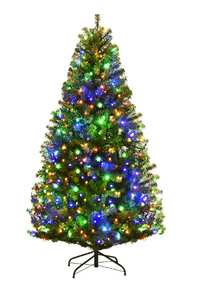 lot 419 image: Costway 5-ft Pre-lit Artificial Christmas Tree with Multicolor LED Lights