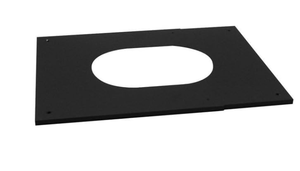 lot 223 image: Selkirk Metalbestos 6T-PCPAJ Adjustable Pitched Ceiling Plate, 6 Inch, Matte Black