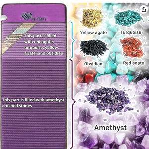 lot 33 image: PHYMAT Far Infrared Amethyst Heating Pad (67x27)- 5 Color Gemstone Crystal Heating Pad - Infrared Mat Full Body- Bio Amethyst Mat with Auto Shut Off - Overheat Protection,Smart Control
