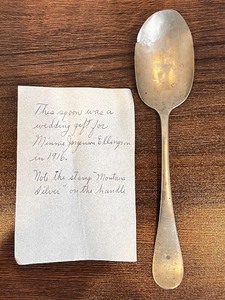 lot 107 image: Antique 1916 Montana Silver Spoon Wedding Gift