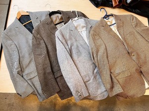 lot 166 image: Set of 4 Mens Wool Blend Blazers - Size 46L-48L, Assorted Patterns