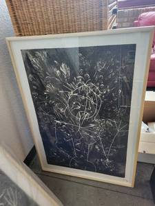 lot 87 image: Karin Broker Etching and Embossing Untitled #1 Signed Framed Artwork 41x29