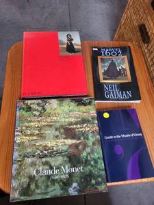 lot 195 image: Collection of 4 Art and Graphic Novels Including Claude Monet, Goya, and Marvel 1602