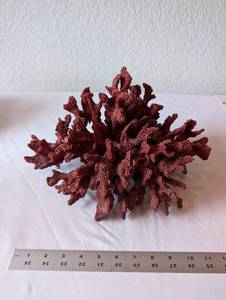 lot 35 image: Red Decorative Coral Sculpture, Approximately 8 Inches Wide