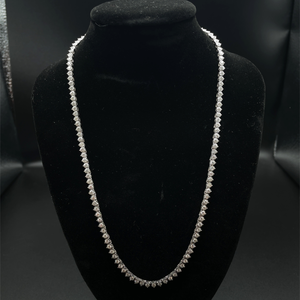 lot 3 image: 5 Carat Diamond Tennis Chain Necklace in 14k White Gold Retail $10,995 VIDEO