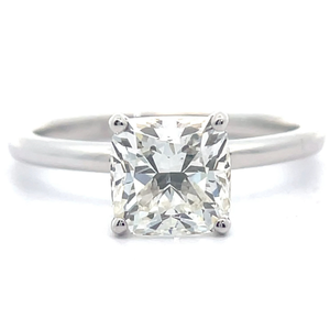 lot 15 image: 2 Carat Diamond Princess Solitaire Ring in 14k White Gold Retail $2,995 VIDEO