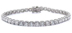 lot 18 image: Classic 10 Carat Diamond Tennis Bracelet Retail $4,495 VIDEO