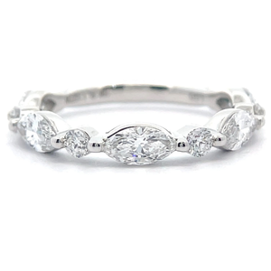 lot 26 image: 1.50 Carat Diamond Marquise Icicle Stacking Ring in White Gold Retail $1,895 VIDEO