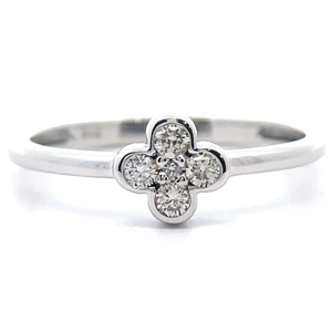 lot 36 image: 0.16 Carat Natural Diamond Bezel Cross Stacking Ring in 14k Gold Retail $1,095 VIDEO