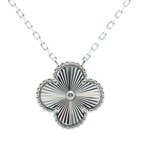 lot 57 image: Designer Style Shimmering Diamond-Cut Flower Layering Necklace VIDEO