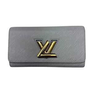 Louis Vuitton Twist Long Wallet in Light Gray Epi Leather; Pre-Owned Retail $1,050
