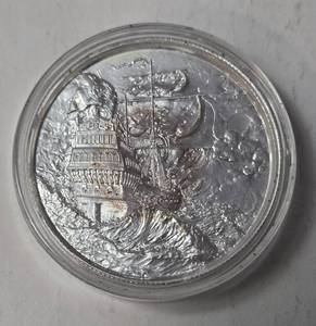 lot 19 image: 2 Oz. Fine Silver - Pirate Treasure .999 Fine Silver  No Prey-No Pay - The Storm