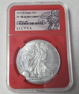 lot 25 image: 2025 W - Silver Eagle - PF 70 Ultra Cameo