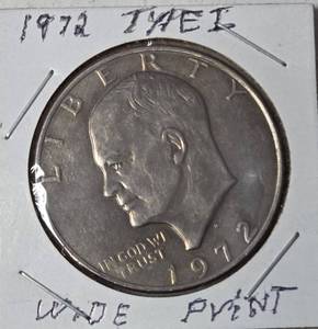 lot 52 image: 1972 Type I Wide Print - Eisenhower Dollar