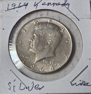 lot 61 image: 1964 Kennedy Silver Half Dollar