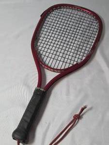 lot 82 image: Vintage  Top Seed Racquetball Racquet - Brown Leather Handle