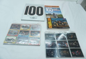 lot 93 image: Vintage Harley Davidson Collector Cards. The HD 100th Anniversary Book, 100th Anniversary Collectors Edition Magazine, & Harley-Davidson 500 Photos Book