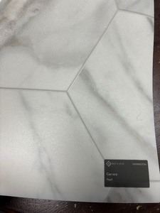 lot 203 image: 280 Sq Ft TOTAL of Mann Revive Sheet Vinyl Silver  Style  Carrara Color Pearl Separate roll