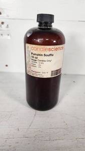 lot 41 image: Candlescience Pumpkin Souffle Fragrance Oil 16 oz Bottle - About 12 Full See 3rd Pic