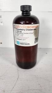 lot 42 image: CandleScience Strawberry Cheesecake Fragrance Oil 16 oz Bottle - Aroudn 34 Full, See 2nd Pic