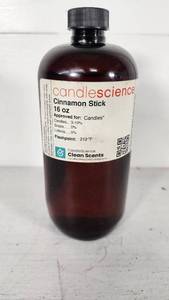 lot 43 image: Candlescience Cinnamon Stick 16 oz Fragrance Oil Bottle Just over 34 Full, See 2nd Pic