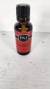 lot 52 image: P&J Trading Cranberry Premium Fragrance Oil 1 oz Bottle Nearly FUll