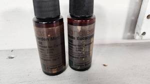 lot 58 image: Candlescience Clean Scents Garden Mint and White Eucalyptus Fragrance Oils 1oz Bottles Nearly Full