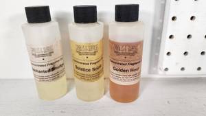 lot 65 image: Candles & Supplies Concentrated Fragrance Oils including Enchanted Smudge, Solstice Soir�e, Golden Hour - Partial Bottles