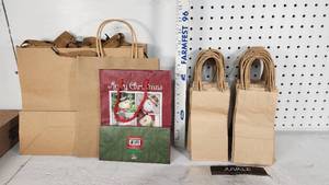 lot 90 image: Lot of Brown Paper Gift or Product Bags