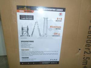 lot 115 image: Landhoner 16 Telescoping Aluminum Ladder