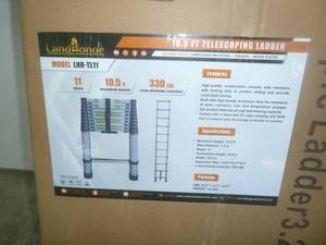 lot 125 image: Landhoner 10.5 Aluminum Telescoping Ladder