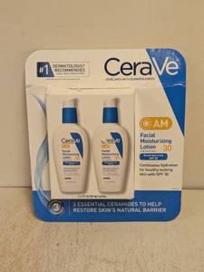 lot 43 image: NEW CERAVE FACIAL MOISTURIZING LOTION SPF30 2PK