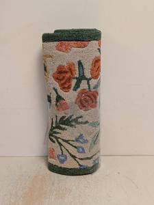 lot 155 image: RIFLE PAPER CO. x LOLOI AREA RUG CREAM FLORAL