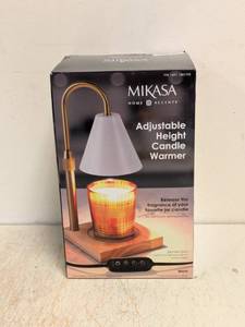 lot 106 image: MIKASA HOME ACCENTS ADJUSTABLE HEIGHT CANDLE WARMER (WHITE)