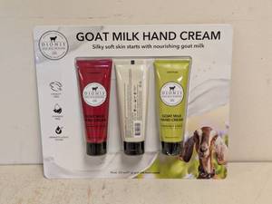 lot 80 image: NEW DIONIS GOAT MILK HAND CREAM 3PK
