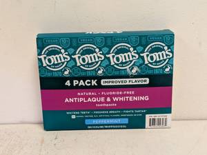 lot 83 image: TOMS TOOTHPASTE PEPPERMINT 3PK