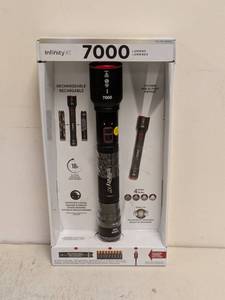 lot 101 image: INFINITY X1 7000 LUMENS DUAL POWER RECHARGEABLE FLASHLIGHT
