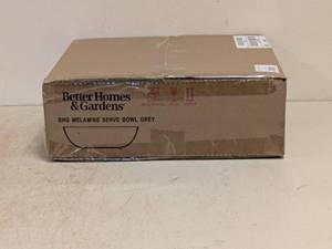 lot 110 image: NEW BETTER HOMES & GARDENS MELAMINE SERVICE BOWL GRAY